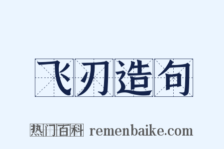 飞刃造句是什么意思的图片